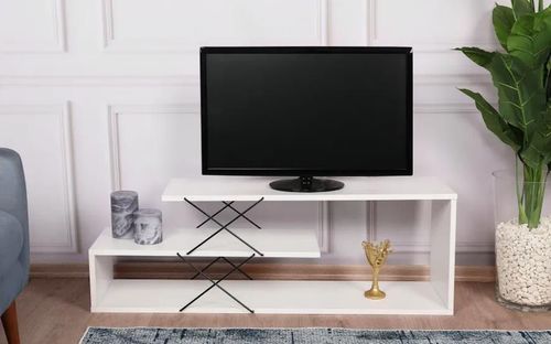 купить Тумба напольная для TV Trendy Zigzag, Alb 120x40x30cm в Кишинёве 