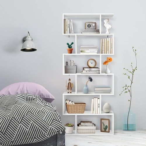 купить Офисный стеллаж Fabulous Zigzag 6 Shelves (White) в Кишинёве 