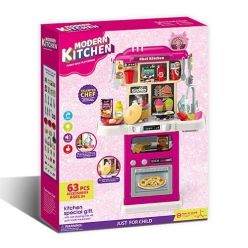 cumpără Bucătărie și veselă de jucărie Essa 922-185 Bucătărie de jucărie pentru copii, 63 elem, roz în Chișinău 