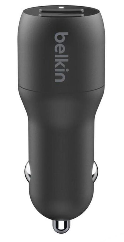 cumpără Încărcător pentru automobil Belkin CCB001BTBK Dual USB-A Car Charger, 12W X2, BLK în Chișinău 