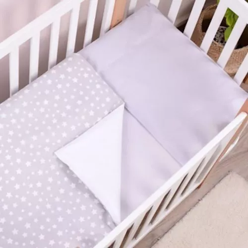 cumpără Lenjerie de pat pentru copii Veres 154.6.01.110x90 Сменная постель Smiling Animals White-Grey New 90x110/40x60 (3ед.) în Chișinău 