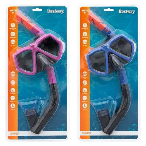 купить Аксессуар для плавания Bestway 24070BW Set de înot (mască, snorkel), 7+, 2 culori в Кишинёве 