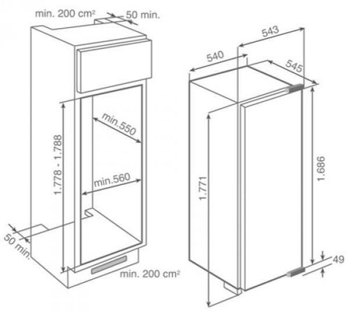 купить Встраиваемая морозильная камера Teka TGI2 200 NF в Кишинёве 