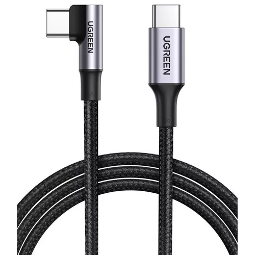 cumpără Cablu telefon mobil Ugreen 70645 Type-C 3.0 to 90° Type-C 3.0 3A 100W 2M US334, Black în Chișinău 