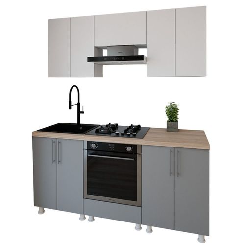 купить Мебель для кухни Smartex (30086) K3 180сm Alb+Grafit в Кишинёве 