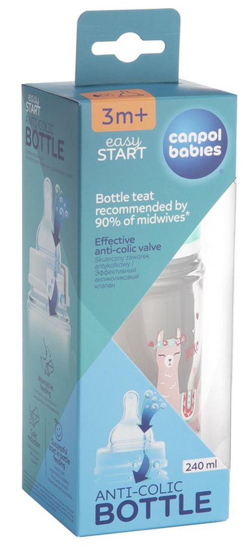 cumpără Cană cu pai Canpol 35/221 Бутылочка антиколик. Easy Start Toys 240 мл (3+) în Chișinău 