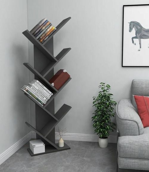 купить Офисный стеллаж Trendy Hitit, Antracit 128x46x22cm, raft de carti в Кишинёве 