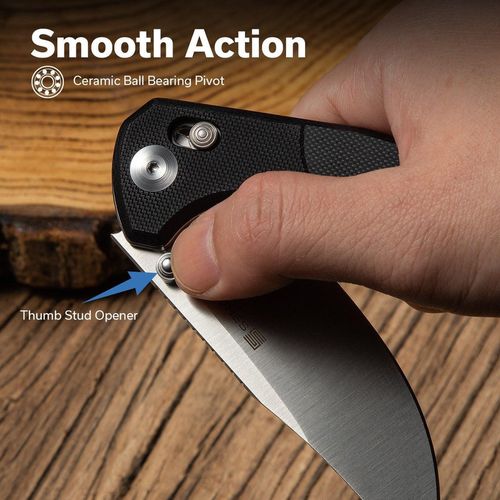 купить Нож походный Sencut S25001-1 Slybolt, G10 negru, Crossbar Lock в Кишинёве 