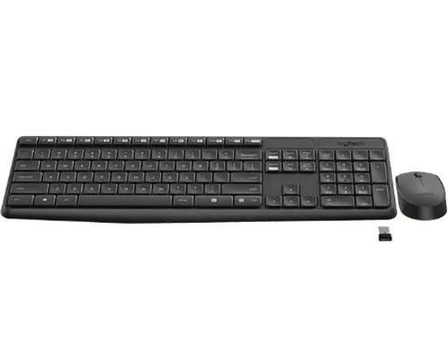 купить Клавиатура+мышь Logitech MK235 Grey Wireless Combo, Keyboard+Mouse, 920-007931 (set fara fir tastatura+mouse/беспроводной комплект клавиатура+мышь) в Кишинёве 