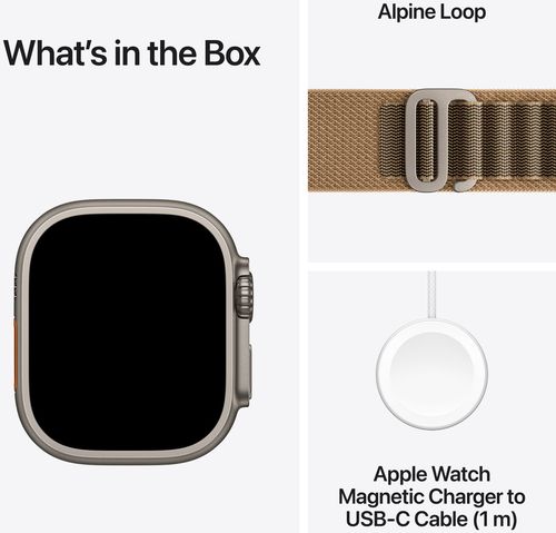 cumpără Ceas inteligent Apple Watch Ultra 4 GPS Cellular 49mm Natural Titanium Case with Desert Alpine Loop L MJAG4 în Chișinău 