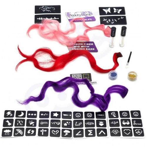 купить Набор для творчества Essa 666-8 Set cosmetic pentru copii cu șuvițe de păr в Кишинёве 