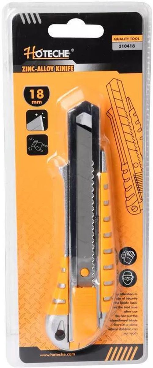 cumpără Unealta de mana Hoteche 310418 Нож с отламыв лезвием 18мм с автоблок. Цинк. în Chișinău 