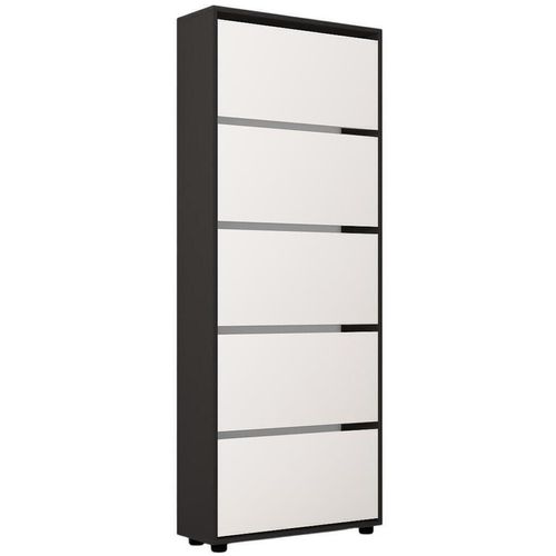 cumpără Raft pentru încălțăminte Mobildor-Lux Leo 50x27x203H cm Anthracite/White în Chișinău 