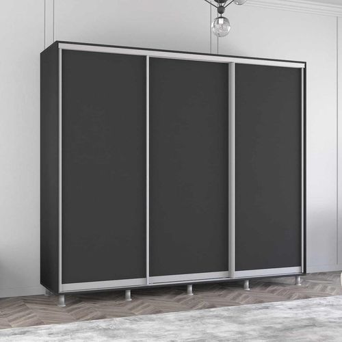 cumpără Dulap Mobildor-Lux Aron uși glisante din PAL (250x60x230H cm) Anthracite în Chișinău 