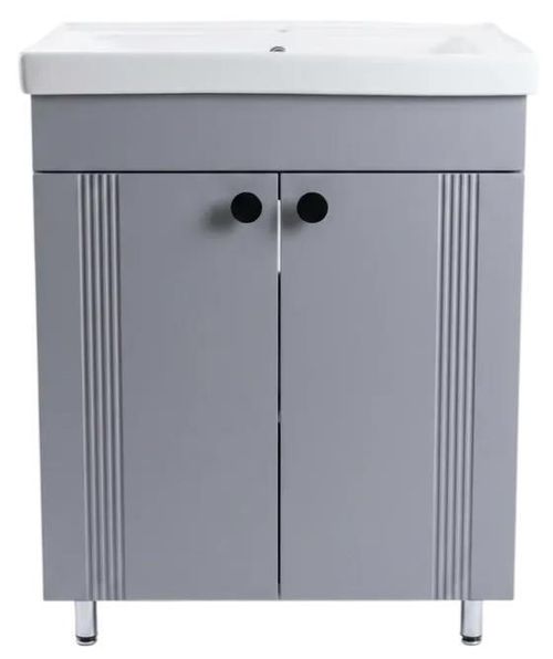 cumpără Dulap pentru lavoar Mashtab 12181 Palma (Sava) cu 2 uși 650x470x850 Gri mat în Chișinău 