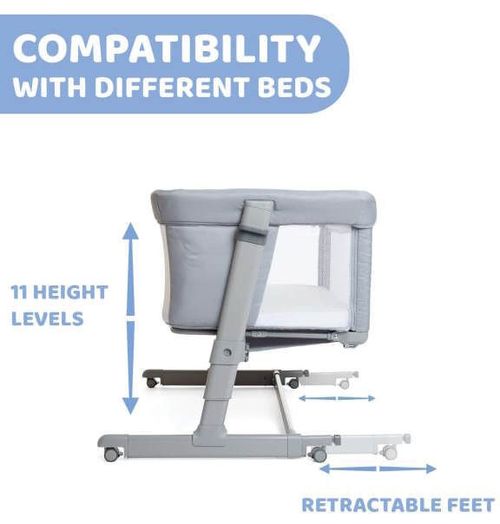 cumpără Pătuț Chicco 7969558 Next 2 Me Dream Evo, Grey, 0+ luni în Chișinău 