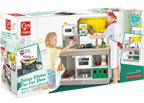 cumpără Complex de joacă pentru copii Hape E3177 Bucătărie din lemn cu friteuză Deluxe în Chișinău 