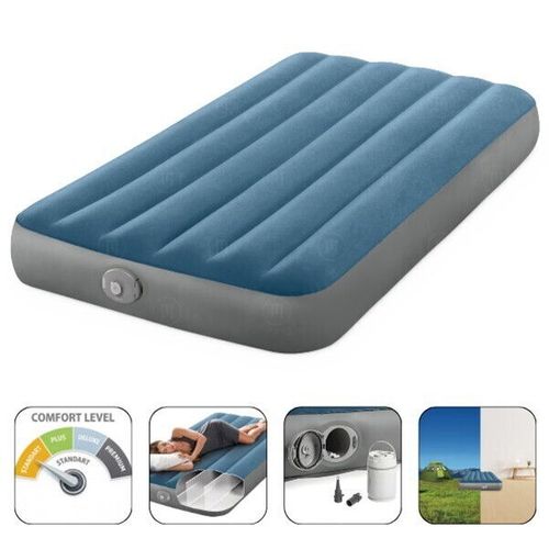 купить Надувной матрас Intex 64187 Prestige Downy, 99x191x25cm cu pompa integrată 5V, max.136kg в Кишинёве 