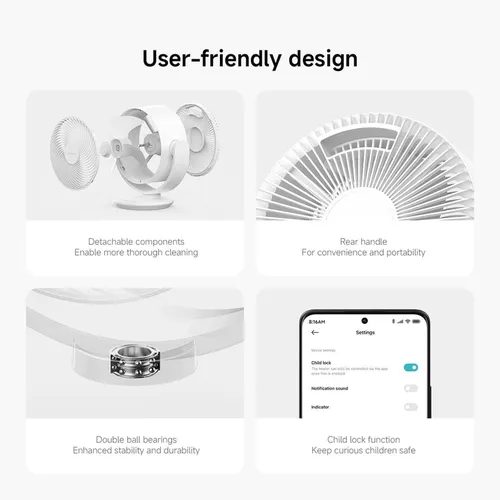 купить Вентилятор напольный Xiaomi Smart Desktop Air Circulation Fan в Кишинёве 