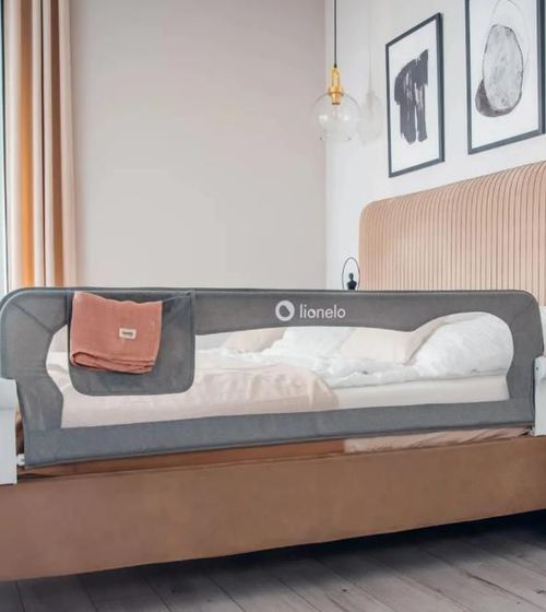 купить Бортик для кроватки Lionelo Eva Black Onyx, 150x42cm (protectie pliabilă pentru pat) в Кишинёве 