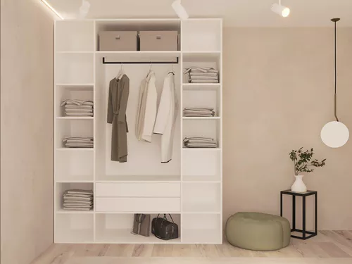 купить Шкаф Bayro Modena 1800x2400x530 белый (604784) в Кишинёве 