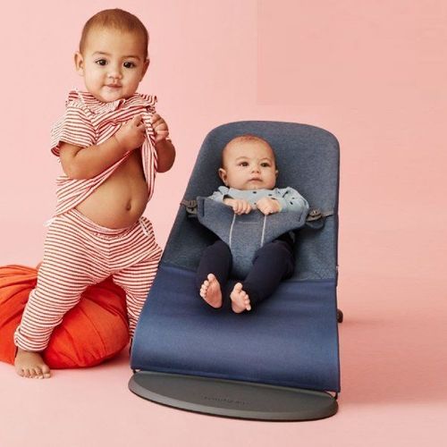 Balansoar BabyBjorn Bliss Dove Blue, 3D Jersey 