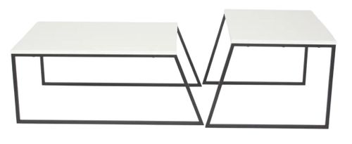 купить Журнальный столик Trendy Pal Orta Sehpa, Alb 88x45x55cm, set в Кишинёве 