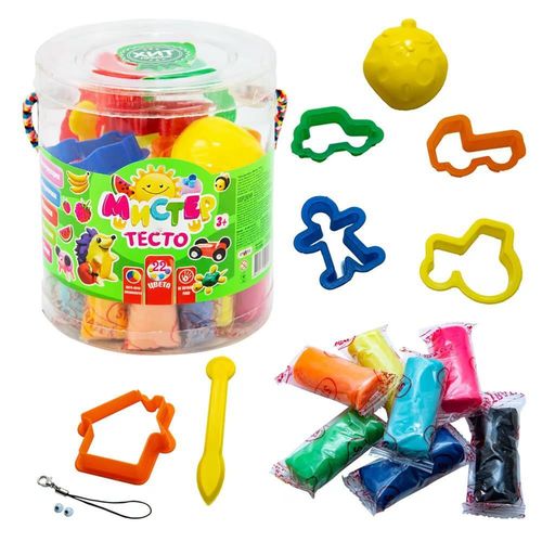 cumpără Set de creație Strateg 71109 Набор теста для лепки Мистер тесто, в банке 22 цв. în Chișinău 