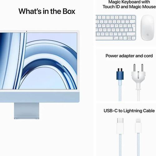 cumpără Monobloc PC Apple iMac 24" Retina 4.5K M3 8c/10g 256GB Blue MQRQ3 în Chișinău 