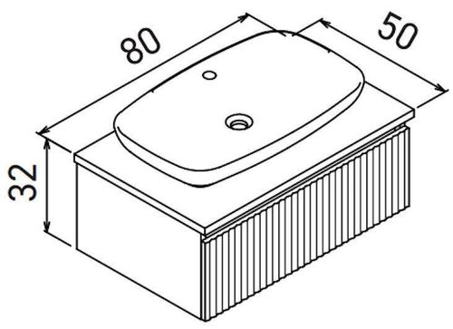 cumpără Dulap pentru lavoar Orka Lentia 80 Mat Kasmir în Chișinău 