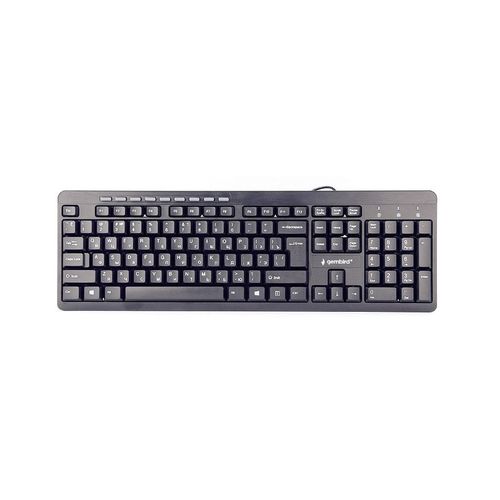 купить Клавиатура Gembird KB-UM-106-RU Multimedia keyboard, Silent, 9 hotkeys, USB, Black, EN/RU в Кишинёве 