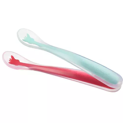 cumpără Seturi pentru hrănire bebelușilor Sophie la Girafe 450408 Set 2 lingurite din silicon So Pure în Chișinău 