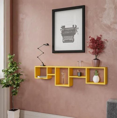 купить Полка декоративная Trendy Amanos-Galben 120x32x17cm (GTR005425) в Кишинёве 