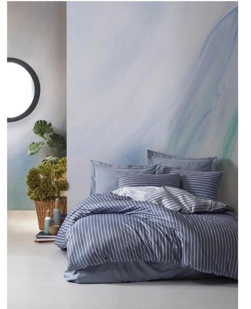 cumpără Lenjerie de pat Cotton Box Bamboo Blue Satin, Bambus (2 persoane Euro) în Chișinău 