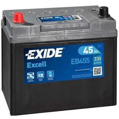 купить Автомобильный аккумулятор Exide EXCELL 12V 45Ah 330EN 237x127x227 +/- (EB455) в Кишинёве 