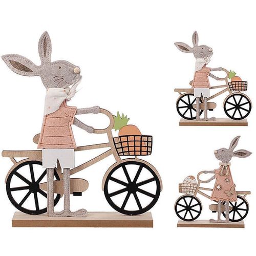 cumpără Decor Promstore 54827 Suvenir de birou Iepure pe bicicleta 23x5x30cm, MDF în Chișinău 