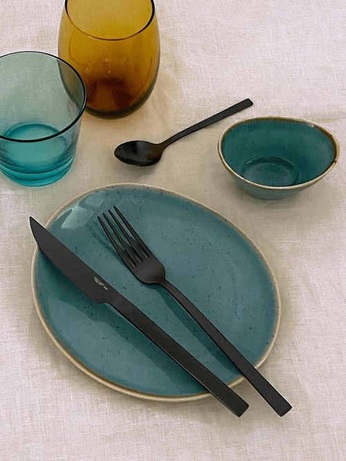 cumpără Tacămuri Pinti 36718 Duke Satin 24buc cu strat PVD negru în Chișinău 