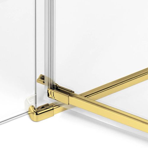cumpără Cabină de duș New Trendy Avexa Gold brushed Rectangular R 100x100x200 Hinged EXK-1759 în Chișinău 