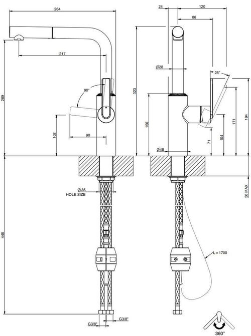 cumpără Bateria bucătărie Gessi 60950-708 Copper Br PVD în Chișinău 