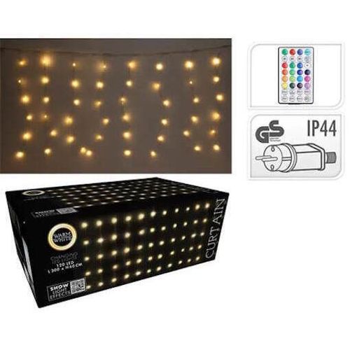 cumpără Ghirlandă Excellent Houseware 54477 Luminițe Cortină 120 LED, 3x0,6m, alb cald în Chișinău 