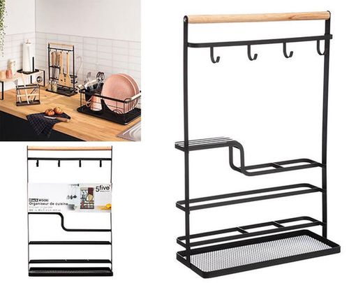 купить Аксессуар для кухни 5five 50282 Органайзер кухонный 28x12x43.5cm метал в Кишинёве 