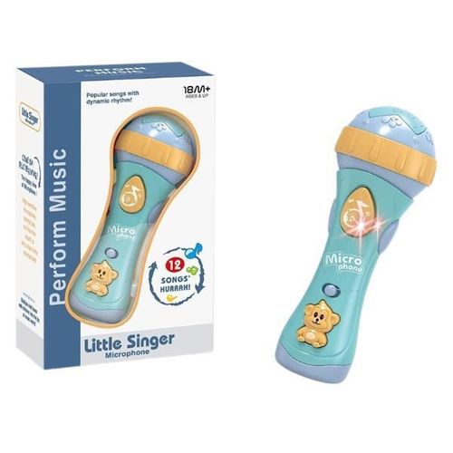 купить Музыкальная игрушка Essa RJ2807 Microfon muzical cu efecte luminoase (12 melodii) в Кишинёве 