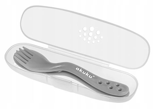 cumpără Seturi pentru hrănire bebelușilor Akuku A0073 Набор ложка и вилка Grey în Chișinău 