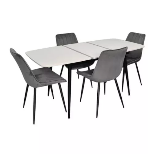 купить Комплект стол и стулья Evelin di Costacurta стол DT-532R B + 4 стула YTC-055B Blu-14 (Dark grey) в Кишинёве 