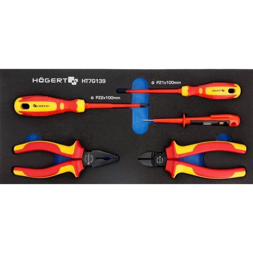 cumpără Set de unelte de mână Hoegert HT7G139 диэлектрические отвертки и клещи 1000V, индикатор напряжения 5 шт. în Chișinău 