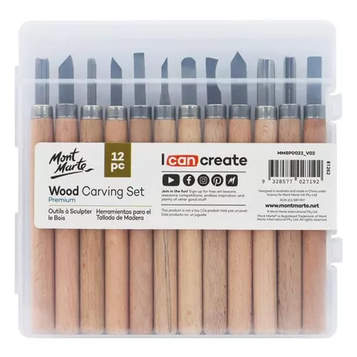 купить Набор для творчества Mont Marte MMSP0023 Set pt sculptura in lemn Wood Carving 12buc в Кишинёве 