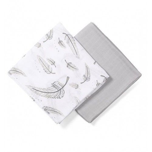 Pelincuta bambus/muslin Babyono (120x120 cm) 2 buc 