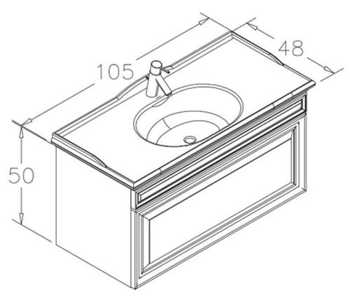 купить Шкаф под умывальник Orka Design 105 anthracite в Кишинёве 