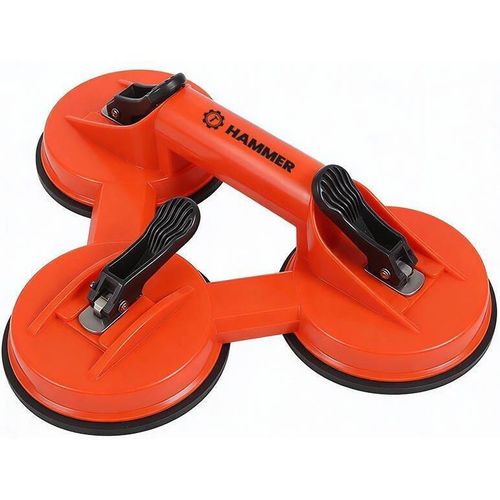 cumpără Ventuză cu vacuum Hammer 40980 tripla din plastic p/u montaj sticla, d 118 mm, 120 kg în Chișinău 