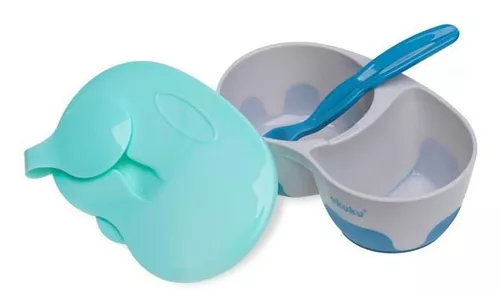 cumpără Seturi pentru hrănire bebelușilor Akuku A0303 Двухсекционная тарелочка Grey/Blue în Chișinău 